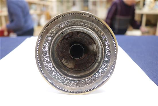 An Indian Kashmiri goblet and one other filigree item.